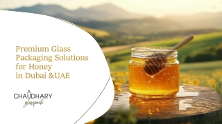 Honey Glass Jars Supplier in Dubai – Chaudhary Glass Pack LLC