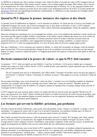 La PLV magasin au service de la fidélisation client