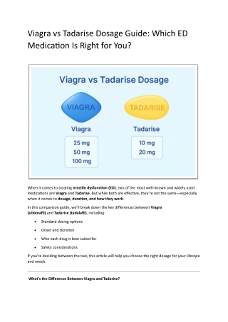 Viagra-vs-Tadarise-Dosage-Guide