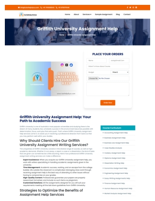 Get Support with Griffith University Assignment Help - Just A Click Away