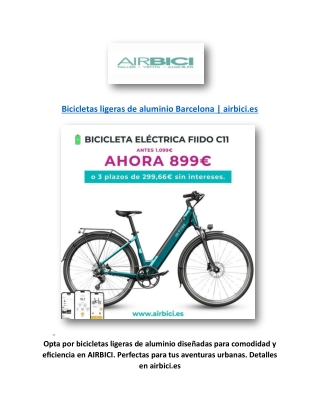 Bicicletas de calidad en Barcelona | airbici.es
