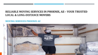 Moving Services Phoenix AZ - PPT