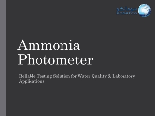 Ammonia Photometer | Reliable Water Quality & Laboratory Testing Solution