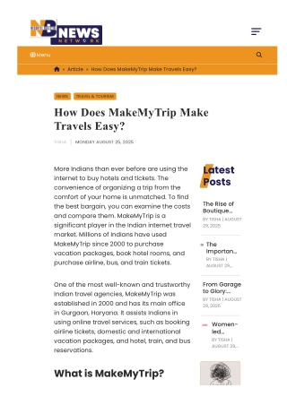 How Does MakeMyTrip Make Travels Easy
