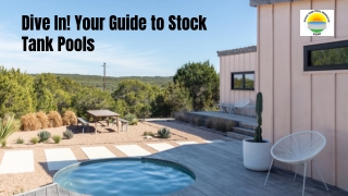 Dive In! Your Guide to Stock Tank Pools
