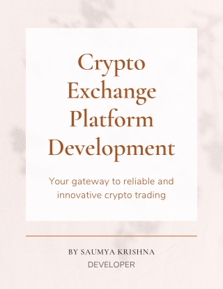 P2P Crypto Exchange Development
