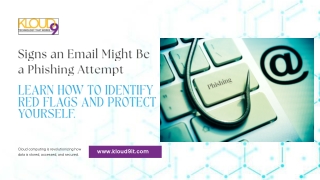 Signs an email might be a phishing attempt