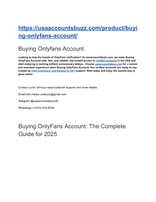 Buying Onlyfans Account