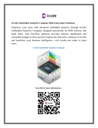 icCube Embedded Analytics Company Delivering Smart Solutions