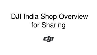 DJI India Shop Overview