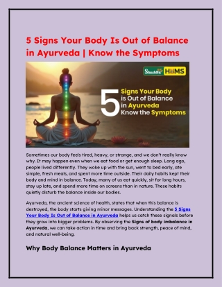 5 Signs Your Body Is Out of Balance in Ayurveda _ Know the Symptoms