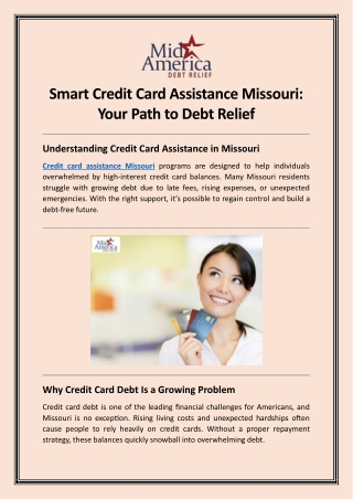 Smart Credit Card Assistance Missouri Your Path to Debt Relief