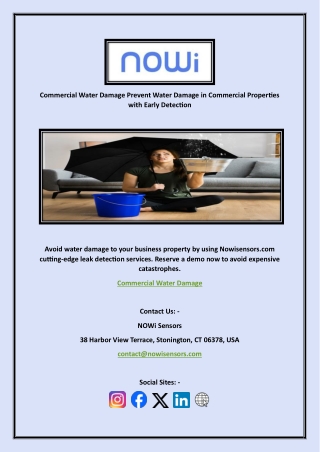 Commercial Water Damage Prevent Water Damage in Commercial Properties with Early