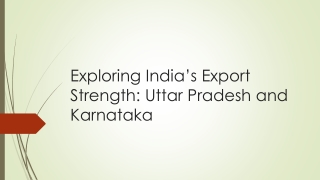 Exploring India’s Export Strength