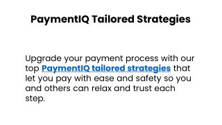 PaymentIQ Tailored Strategies