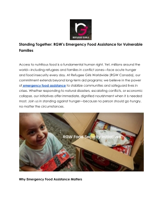 Emergency Food Assistance for Hope and Survival