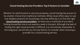 Get Fast & Scalable Cloud Hosting Servers for Your Business
