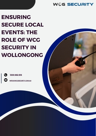 Ensuring Secure Local Events The Role of WCG Security in Wollongong