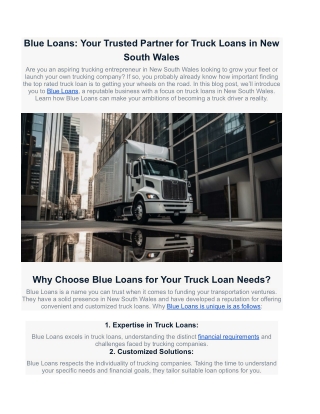 Business Loan in Sydney