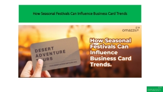 How Seasonal Festivals Can Influence Business Card Trends