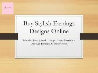 Buy Stylish Earrings Designs Online