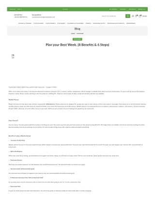 Plan Your Best Week: 8 Benefits & 6 Simple Steps