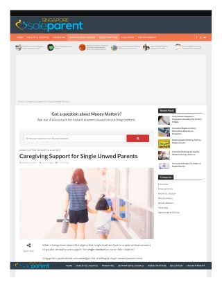 Caregiving Support for Single Unwed Parents