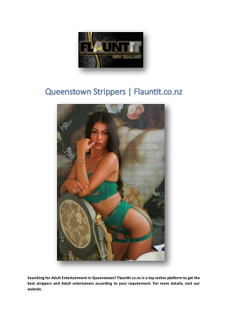 Queenstown Strippers | Flauntit.co.nz