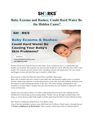Baby Eczema and Rashes Could Hard Water Be the Hidden Cause