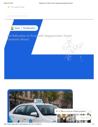 Relocate Your Pets to Pune HappyLocate Expert Services