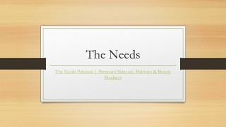 The Needs Pakistan | Premium Skincare, Haircare & Beauty Products