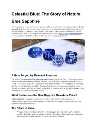 Celestial Blue_ The Story of Natural Blue Sapphire