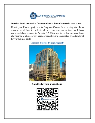 Stunning visuals captured by Corporate Capture drone photography experts today