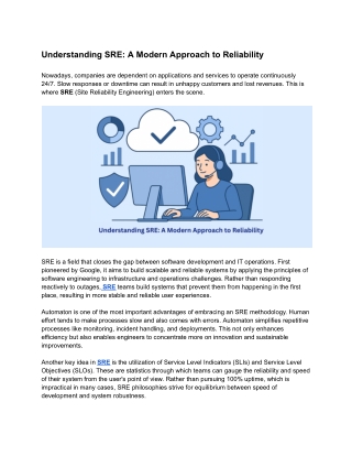 Understanding SRE_ A Modern Approach to Reliability