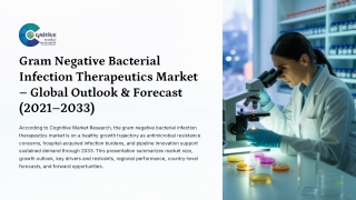 Gram Negative Bacterial Infection Therapeutics Market Forecast, Size