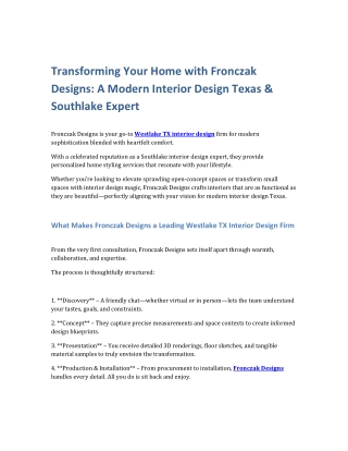 Modern Interior Design in Texas | Stylish & Contemporary Home Spaces