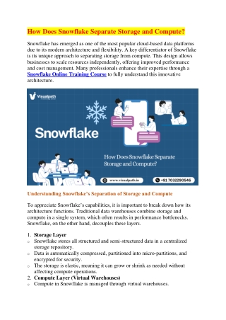 Snowflake Online Course | Snowflake Training in India