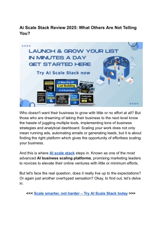 AI Scale Stack Review: From Setup to Results in Minutes