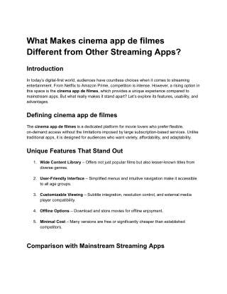 What Makes cinema app de filmes Different from Other Streaming Apps (1)
