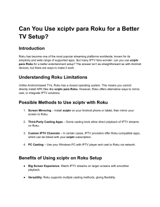 4 Can You Use xciptv para Roku for a Better TV Setup