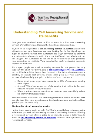 Understanding Call Answering Service and Its Benefits