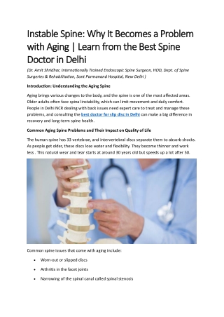 Instable Spine
