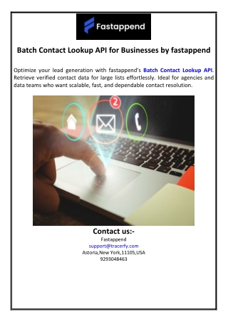 Batch Contact Lookup API for Businesses by fastappend