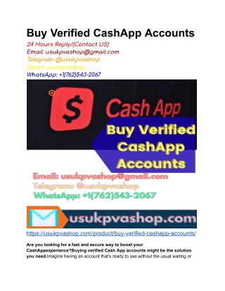 Buy Verified CashApp Accounts, Buy UK, USA, CA, AUS phone number and passport