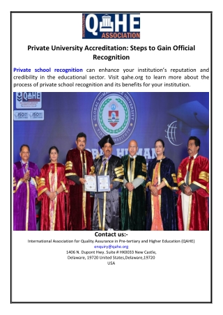 Private University Accreditation: Steps to Gain Official Recognition