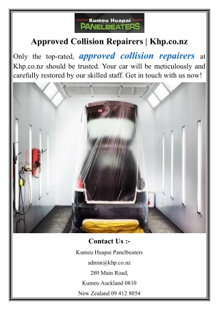 Approved Collision Repairers  Khp.co.nz