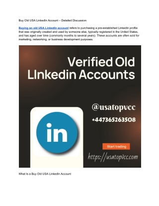 Trusted Seller on eBay Some verified sellers offer US/UK old LinkedIn accounts
