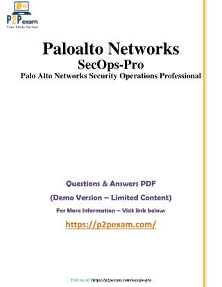 SecOps-Pro PDF Dumps – Latest Exam Questions & Answers