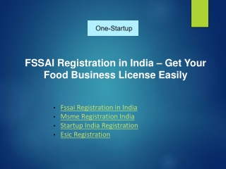 FSSAI Registration in India – Get Your Food Business License Easily