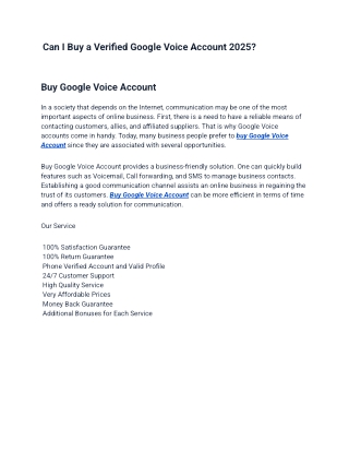 _Can I Buy a Verified Google Voice Account 2025_